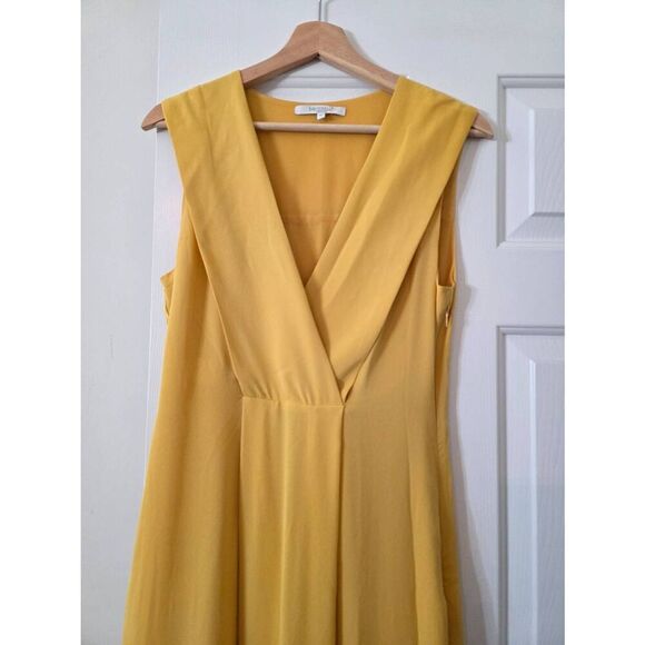 Santorelli Yellow Silk Dress 42 - Picture 2 of 10